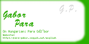 gabor para business card